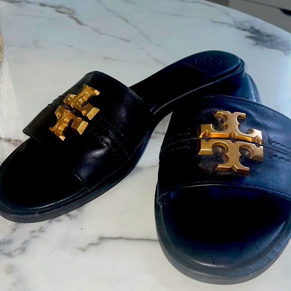 Tory Burch Shoes - COPY - Black and gold flats